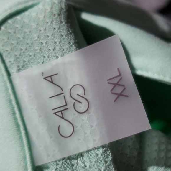 Calia Womens Green Collar Tank - Picture 7 of 8